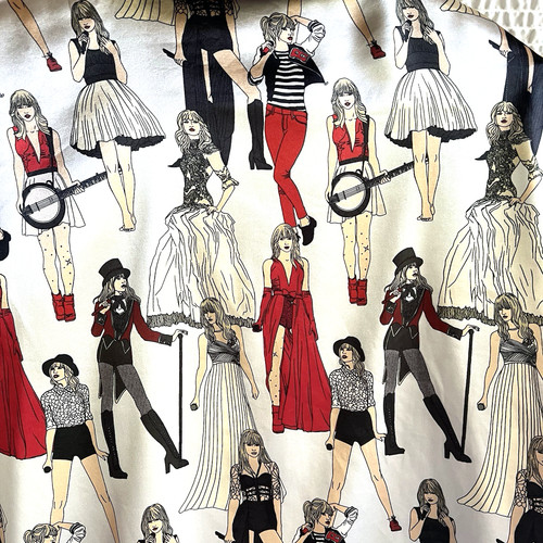 Set pigiama taylor swift rosso - pigiama,
