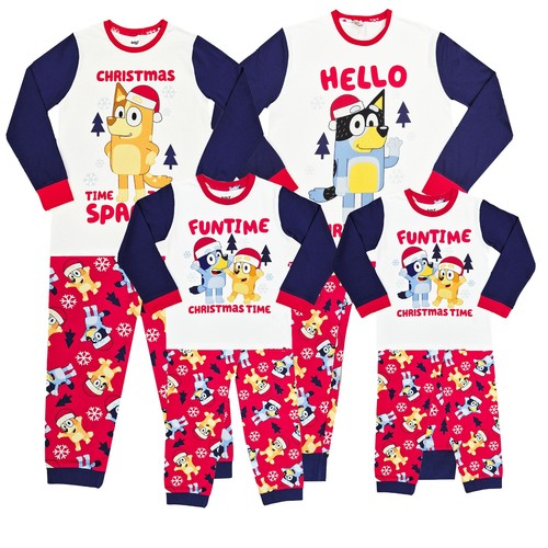 Bluey family pigiama natalizio - bluey,