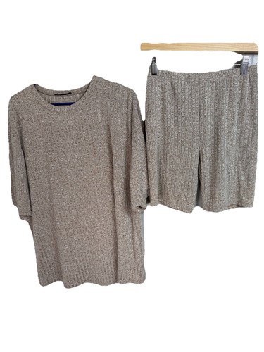 Pigiama donna beige abbinato - , 2